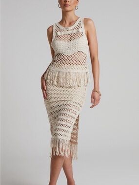 Macrame Skirt and Top Set (NWOT)